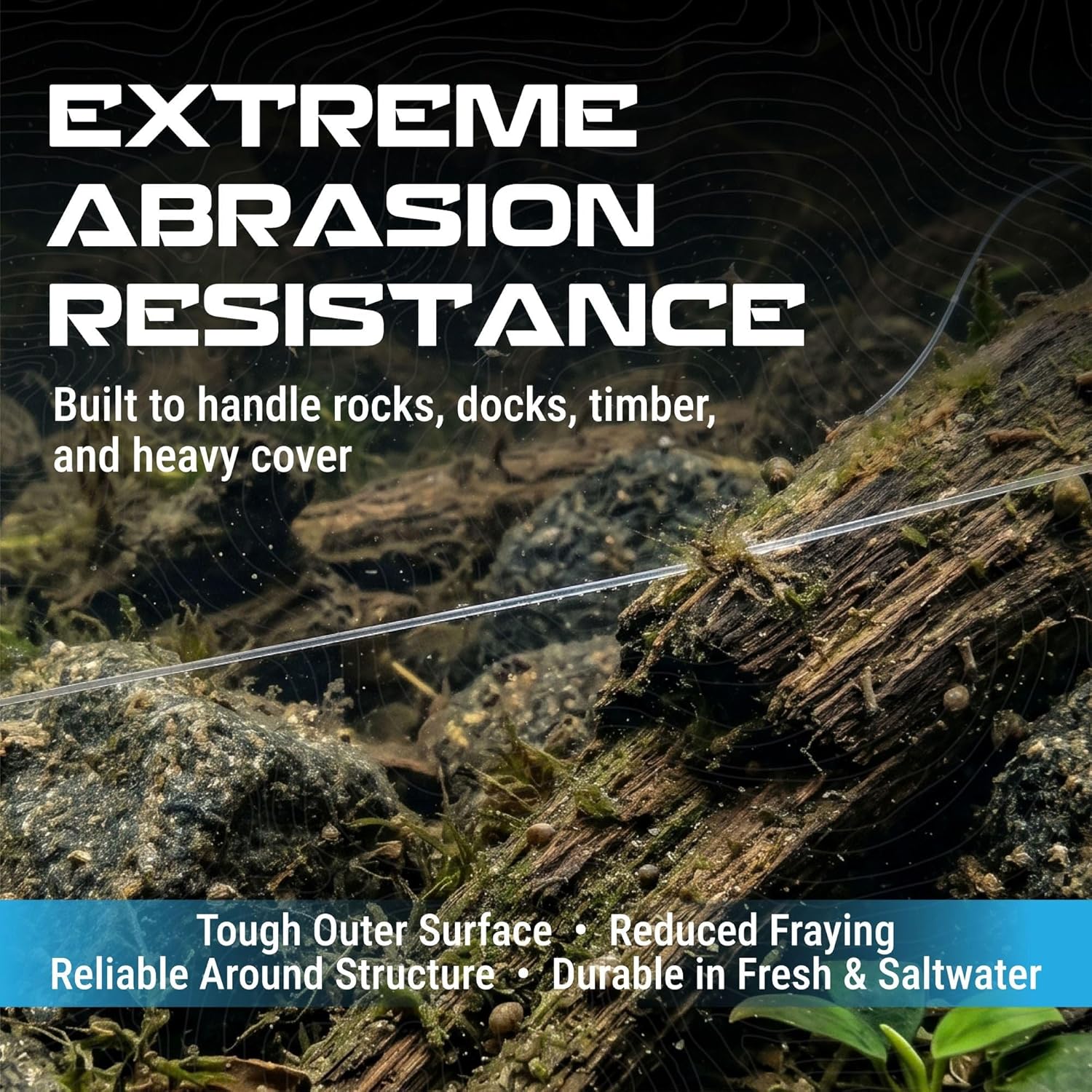 Reaction Tackle 100% Pure Fluorocarbon Fishing Line - High Strength, Abrasion-Resistant, Fast-Sinking, Virtually Invisible - Saltwater and Freshwater Leader Line - Image 3